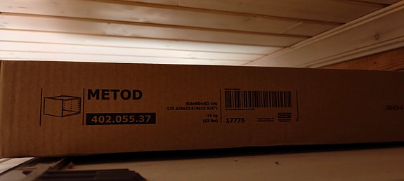 Ikea metod jääkaapin yläkaappi ja bodarp- ovi sekä