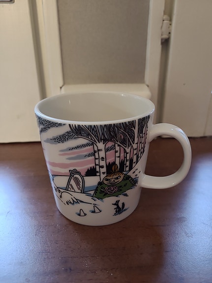 Muumimuki Kevättalvi, tarrallinen,  Vaasa, Helsinki, Kajaani