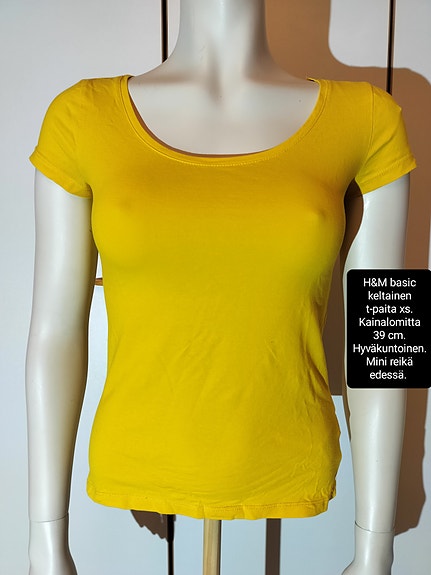 H&M keltainen t-paita xs