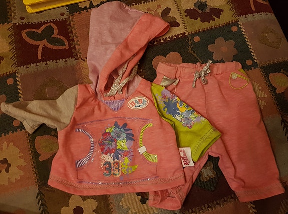 Baby bornin kaksiosainen asuste