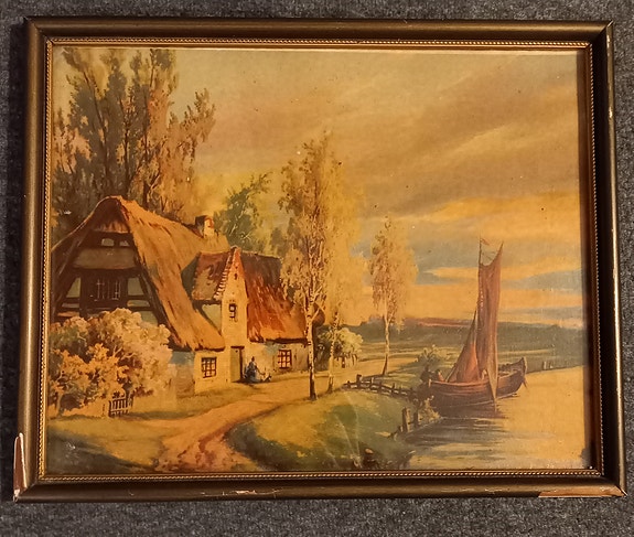 Vanha taulu. Kirjasitomo- ja kehysliike H. Salmi, Pori