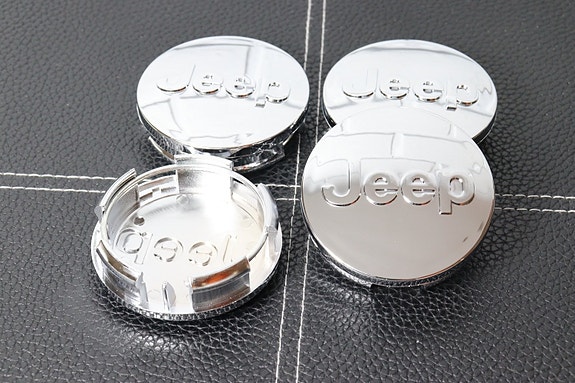 Jeep vannekeskiöt – Jeep, Kromi – 64mm (4kpl sarja)
