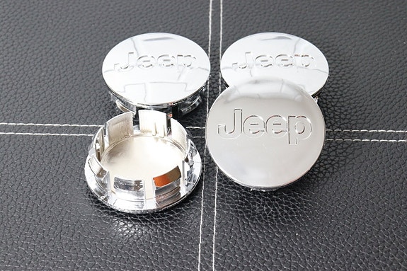 Jeep vannekeskiöt – Jeep, Kromi – 55mm (4kpl sarja)