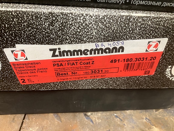 Fiat Ducato/Jumper/Boxer Etujarrulevyt 280mm Zimmermann 14-