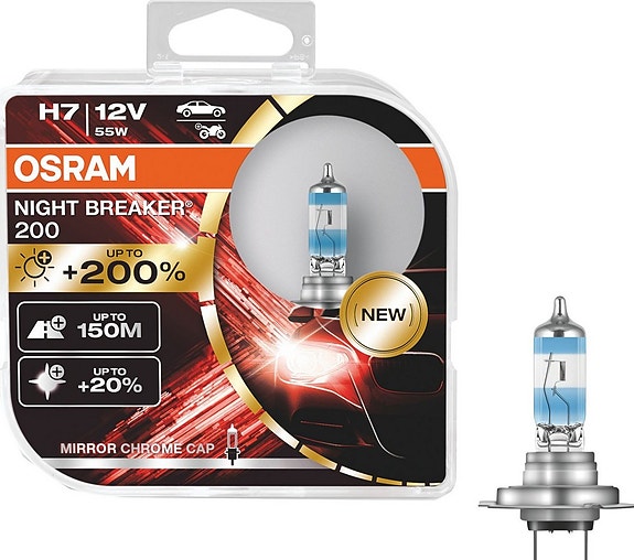 Osram Night Breaker +200% halogeeni polttimo H7 55