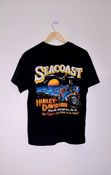 Vintage 1986 Harley Davidson Seacoast t-paita