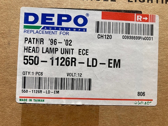 Peugeot Partner Oikea Ajovaloumpio 96-02