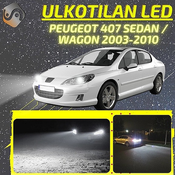 PEUGEOT 407 SEDAN / WAGON Ulkovalojen LED -päivityssarja