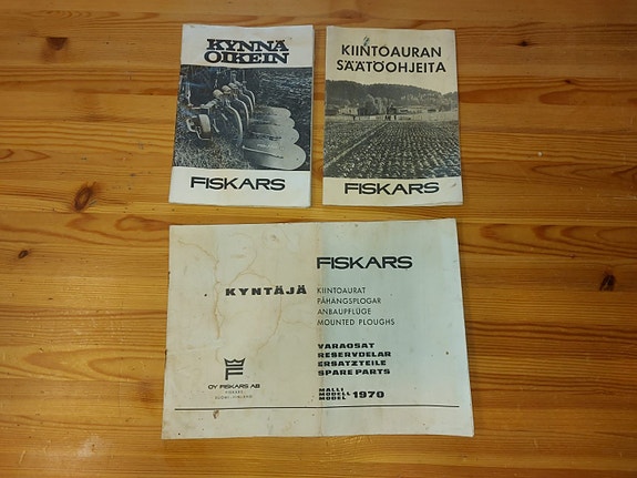 Fiskars sarka-auran ohje- ja varaosakirjoja