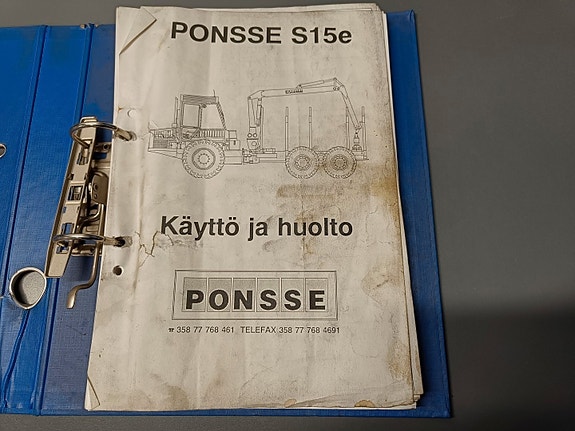 Ponsse S15e kuormatraktorin ohjekirja