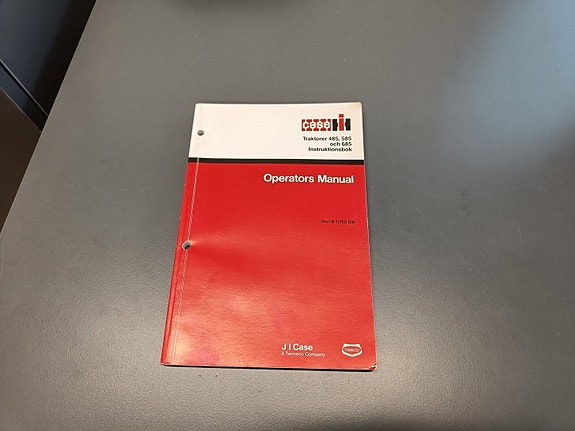 Case IH 485, 585, 685 ruotsinkielinen ohjekirja
