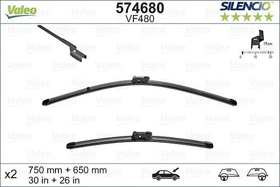 Pyyhkijänsulat Peugeot 308
