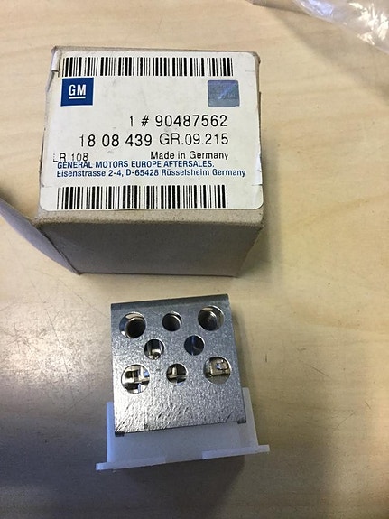 Etuvastus lämmityslaite 90487562 Opel Omega B