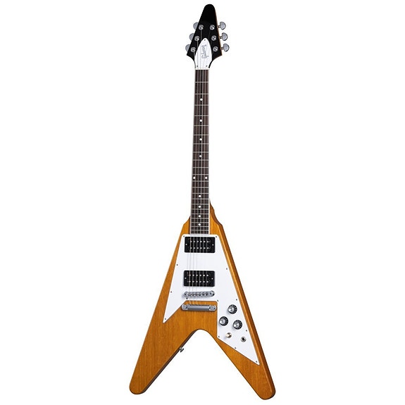 UUSI Gibson Flying V 70s - Antique Natural sähkökitara
