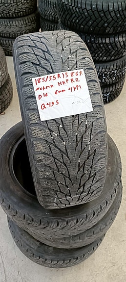 Kitkarenkaat 185/55R15 86R Nokian hakkapaliita R2 dot16 Q495 4 kpl