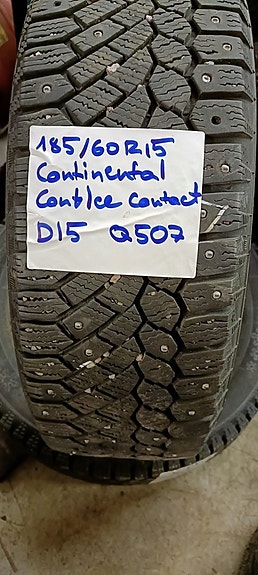Nastarenka185/60R15 88T continental cont ice contact dot15 Q507 4kpl