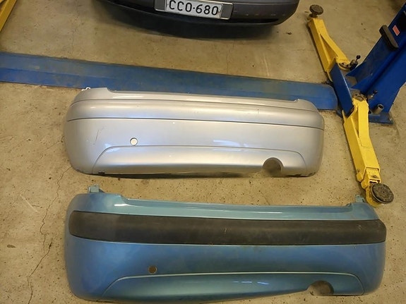 Peugeot 206 takapuskuri met. sininen