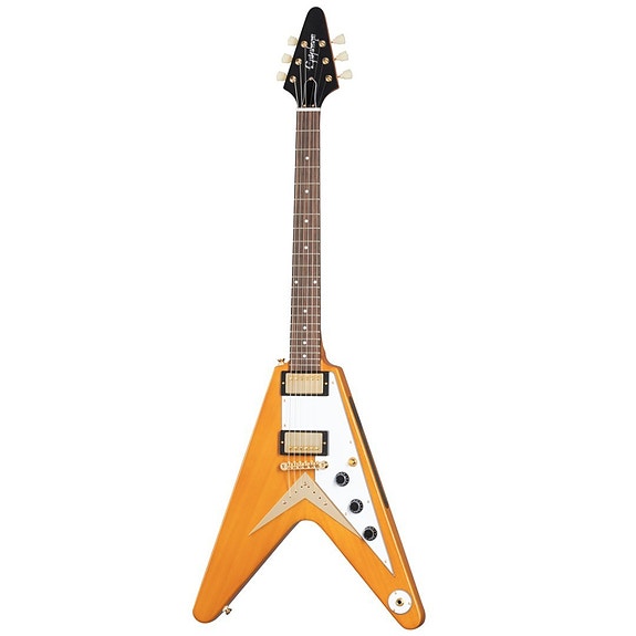 UUSI Epiphone 1958 Korina Flying V - Aged Natural sähkökitara