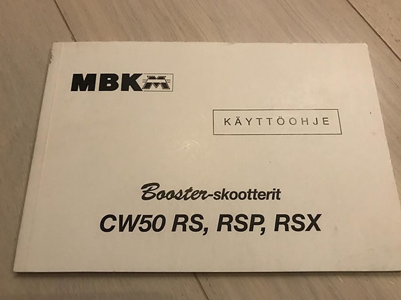 MBK Booster CW50 RS, RSP, RSX käyttöohje