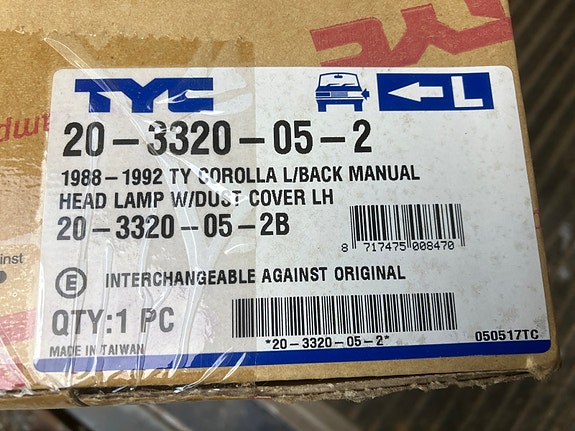 Toyota Corolla E9 Liftback/AE95 Farmari Vasen Ajovaloumpio 87-92