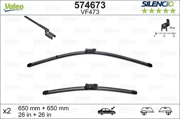 Pyyhkijänsulat Opel Ampera, Astra