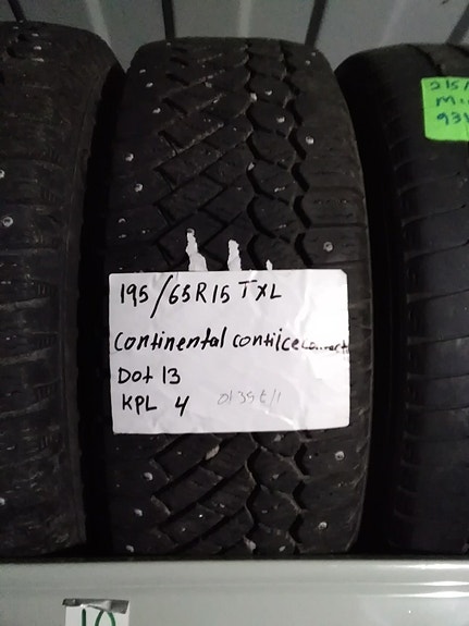 Nastarenkaat 195/65R15 Continental icecontact 4kpl