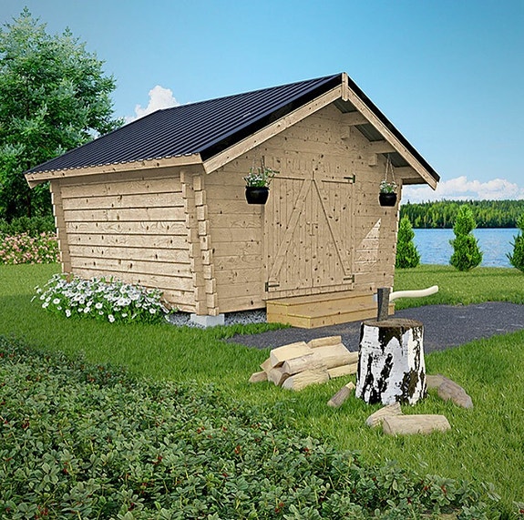 Hirsilato Umpiseinällä 10 m2 / liiteri / lato / varasto