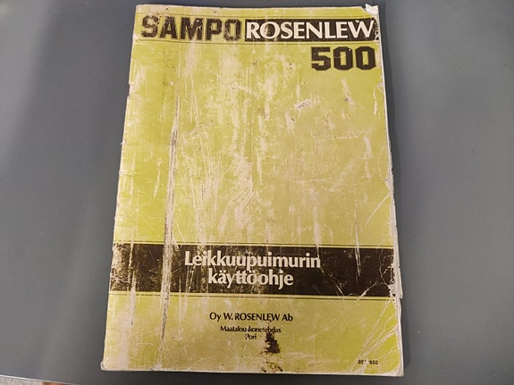 Sampo Rosenlew 500 leikkuupuimurin ohjekirja
