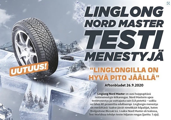 Kitkarenkaat 245/35R19 93T Linglong Nord Master TESTIMENESTYS