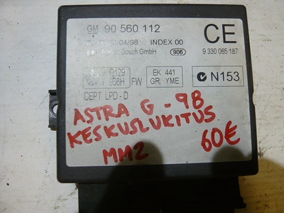 Opel astra g Ohjausyksikkö keskuslukitus 1998