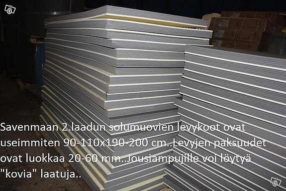 Solumuovia retkipatjaksi, laavuihin, kuntosaleille