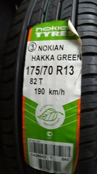 Nokian Hakka Green 175\70R13 82T kesurit