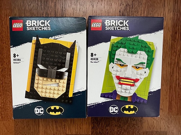 LEGO Brick Sketches Batman (40386) ja Joker (40428)