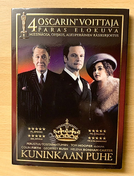 Kuninkaan puhe -elokuva, dvd