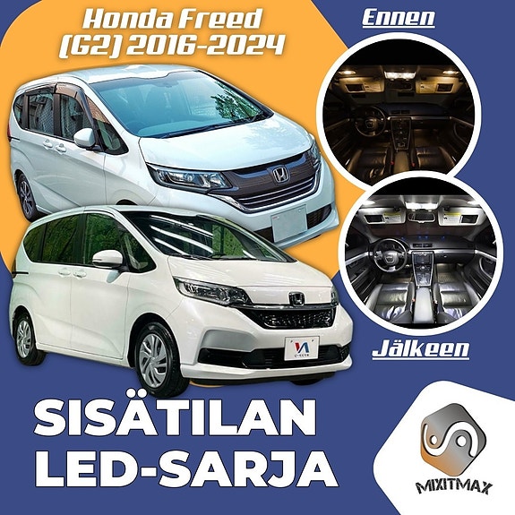 Honda Freed (G2) Sisätilan LED -muutossarja – 8 kpl – Plug & Play