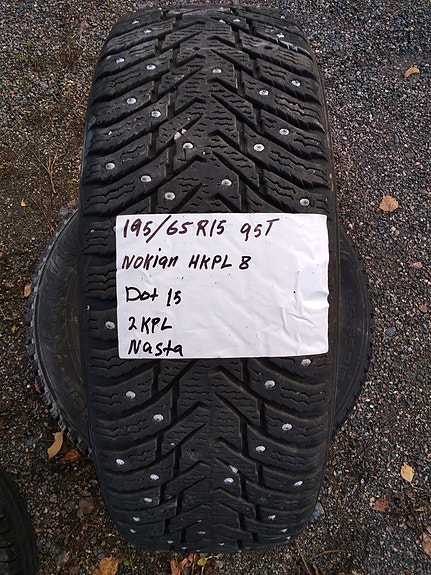 Nastarenkaat 195/65R15 Nokian Hkpl8 2kpl dot 15