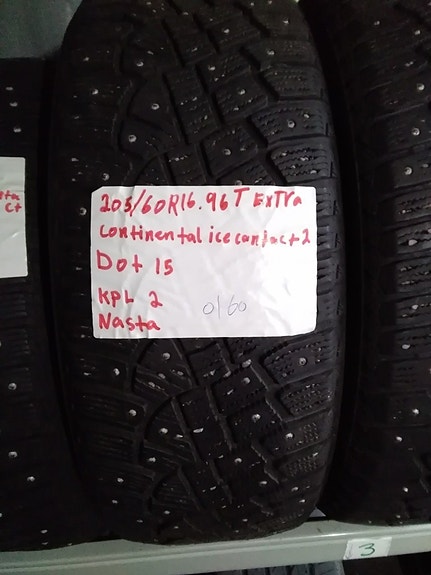 Nastarenkaat 205/60R16 Continental icecontact 2