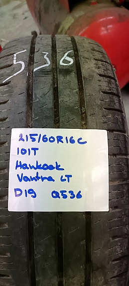 kesärenkaat 215/60R16C  101T  Hankook Vantra  dot 19  7mm  X35/2   Q536