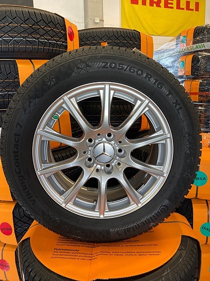 4kpl 205/60R16 Continental kitka + MB alu 16 5x112