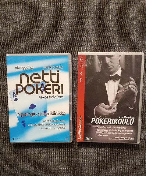 Pokeri dvd:t sekä pokeri oppaat 2kpl