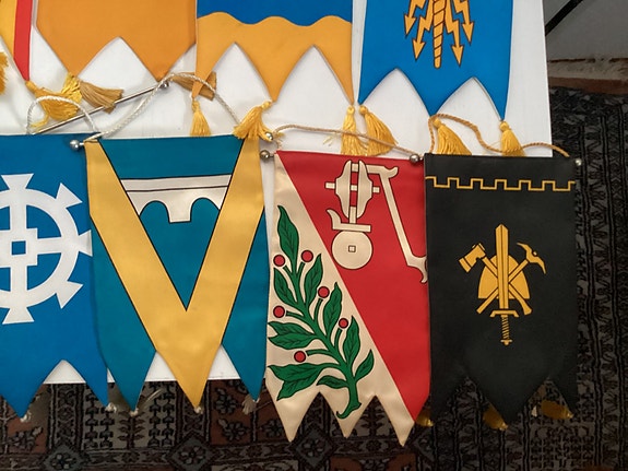 Kunta viiri vaakuna pöytäviiri standardi keräily