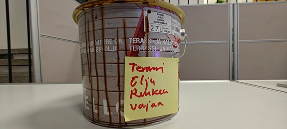 Cello Terrace Terassi- ja kalusteöljy 2,7l ruskea, Vajaa