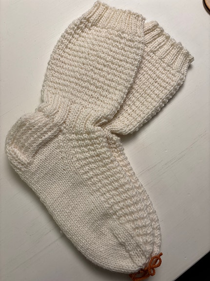 Valkoiset villasukat, koko 37/38