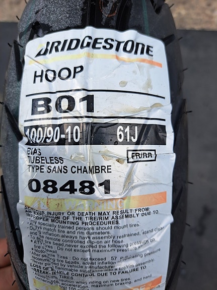 Bridgestone Skootterin rengas 100/90-10