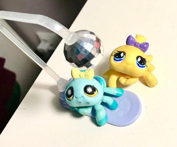 Lps hämähäkki 2 kpl ja Lps discopallo