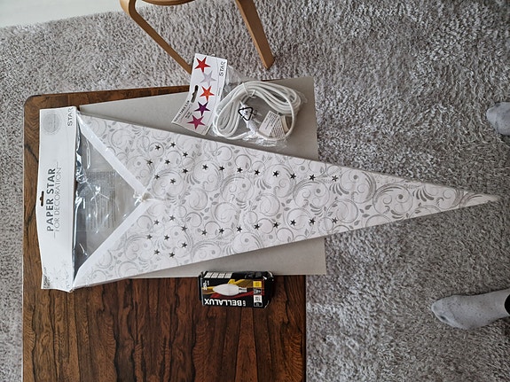 Joulutähti 140cm, johto ja LED lamppu