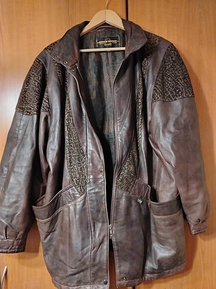 Aito kotimainen vintage nahkatakki