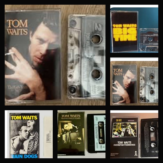 Tom Waits kasetteja ja cd-levyt