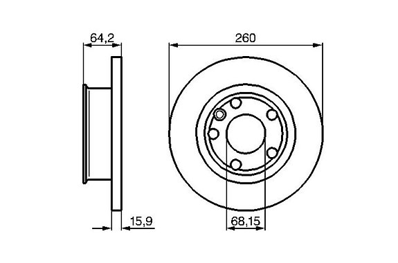 VW Transporter 14" vanteille, Etujarrulevy 701615301C