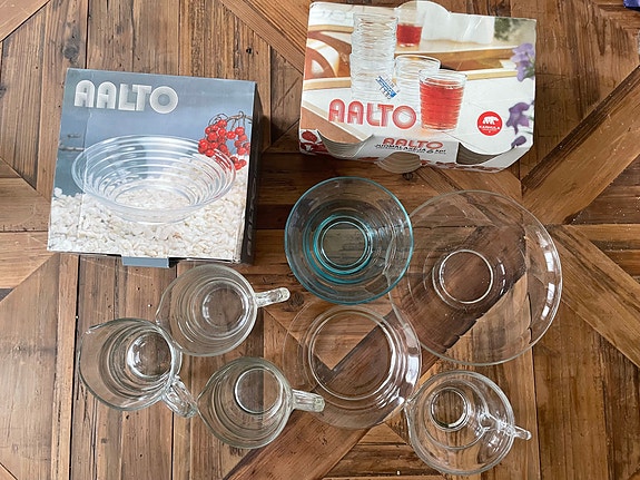 Iittala vanhaa Aalto -lasia karhulaa jne paketti Bölgeblick